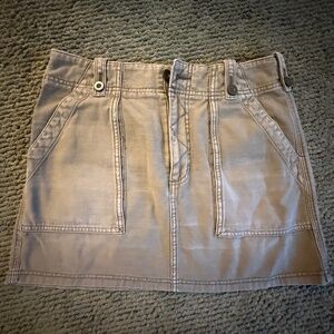 Vintage Free People Olive Cargo Mini Skirt